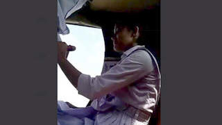 Horny babe gives a blowjob and gets fucked hard