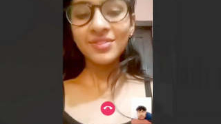 Beautiful girl reveals her body on video call