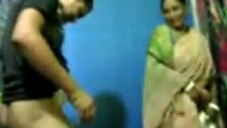 Lucky guy gets to fuck his second mother in a sari