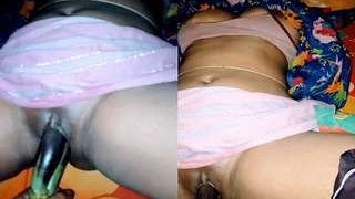 Budi uses brinjal to pleasure herself in solo video
