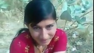 Cute Indian girl gets her small tits and tight pussy stretched by a big cock