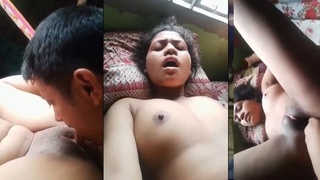 Bangla couple's first sex video in village setting
