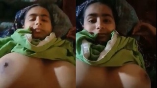 Pakistani wife with big breasts gets wild on camera