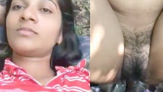 Cute Indian girl gives oral and has outdoor sex in public