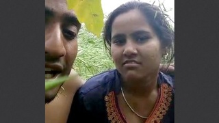 Desi couple's outdoor fucking and blowjob in HD video