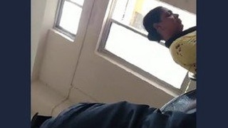 Breast-loving guy presses auntee's boobs against her