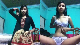 Adorable Indian girl gives a blowjob and fingering in HD