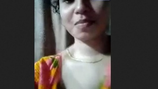 Indian girl flaunts her breasts on video chat