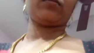 Mature Indian wife enjoys solo playtime in front of camera