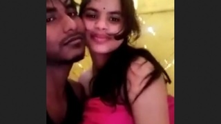 Indian Couple's Passionate Kissing Session