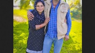 Older couple has outdoor sex in village