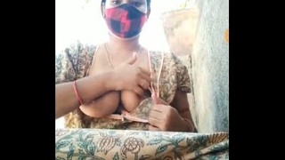 Indian bhabhi with huge breasts on webcam