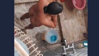 Desi bhabi's secret bathroom video recorded with a hidden camera