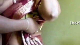 Desi babe gets naked and fucked in bed by a horny guy