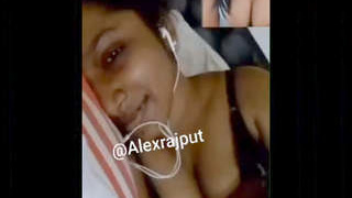 Tamil girl reveals her body in a video call