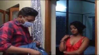 Desi bhabhi's hot tits and bengali boyfriend's blowjob in lockdown video