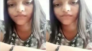 Tamil girl reveals her breasts to her partner in a video call