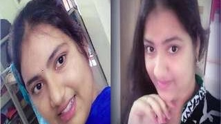 Desi Telugu babe captures her nude body for her lover