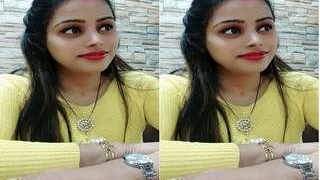 Horny couple shares intimate moments on video call