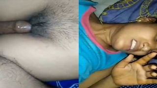 Freshly shaved pussy gets fucked in rustic MMS video
