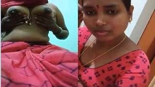Telugu bhabhi's first appearance on the internet, revealing her breasts and vagina
