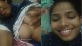 Beautiful Indian woman gives a sensual blowjob and reveals her breasts