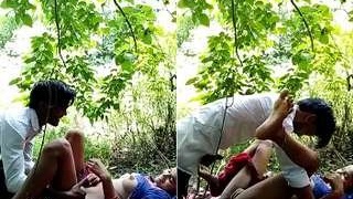 Desi couple's wild jungle sex in HD video