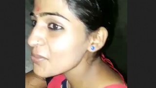 Stunning bhabhi cheats on her husband and gives a blowjob to her lover