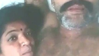 South Indian aunt gives oral to uncle in steamy video