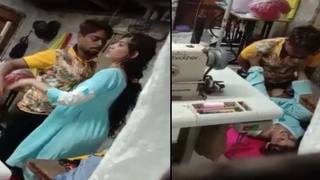 Desi village couple indulges in steamy sex in the workshop