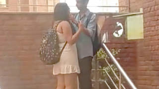Romantic couple from Delhi enjoys outdoor sex
