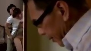Watch a Japanese husband watch his wife get fucked by another man