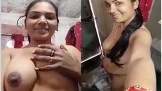 Horny bhabhi records a naughty video for her fans