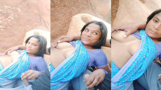 Desi village bhabhi gets naughty in the great outdoors