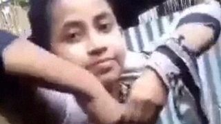 Indian girl in bathroom gets naked for solo video