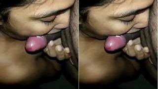 Exclusive video of Indian wife giving a blowjob and getting fucked