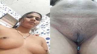 Indian village wife flaunts her big boobs and pussy