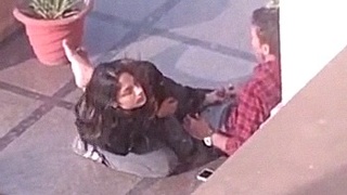 Indian college student has outdoor sex in public
