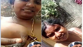 Desi bhabhi's exclusive boobies in amateur video