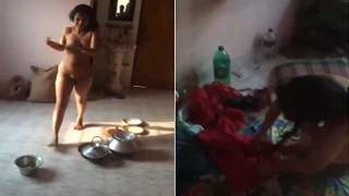 Exclusive video of a desi girl in clothes with clear audio and visuals