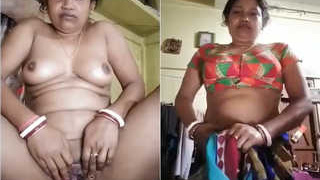 Indian babe Boudi flaunts her big boobs and tight pussy