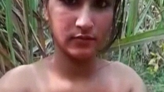 Nude village girl in desi outdoor video
