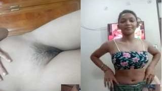 Amateur Indian babe flaunts her naked body on video call