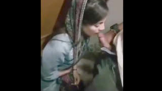 Pakistani girl gets her dick sucking and fucking on in the locker room MMS