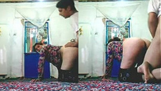 Desi couple caught having sex on the floor and recorded by fugitive