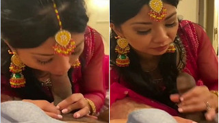 Punjabi girl from India gives a blowjob in a steamy video