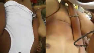 Desi bhabi has outdoor sex with client