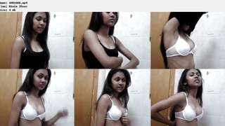 Nabiki's naughty college student gets her hairy pussy exposed by lover