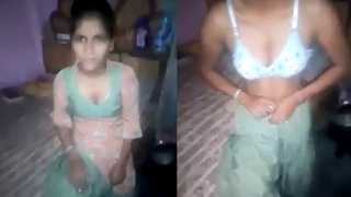 Desi Indian girl denies her boyfriend's advances in a steamy video