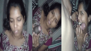 Indian babe gives a mind-blowing blowjob in MMS video
